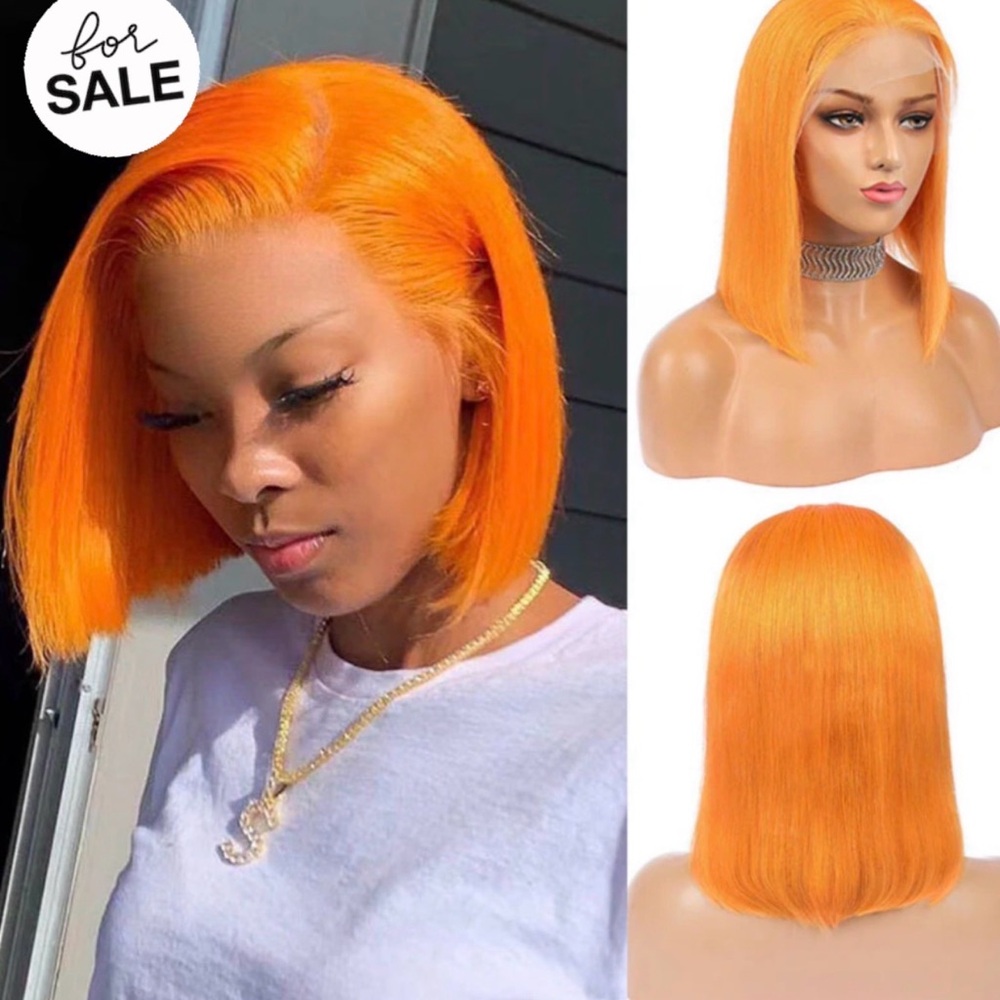 Orange Bob Wig